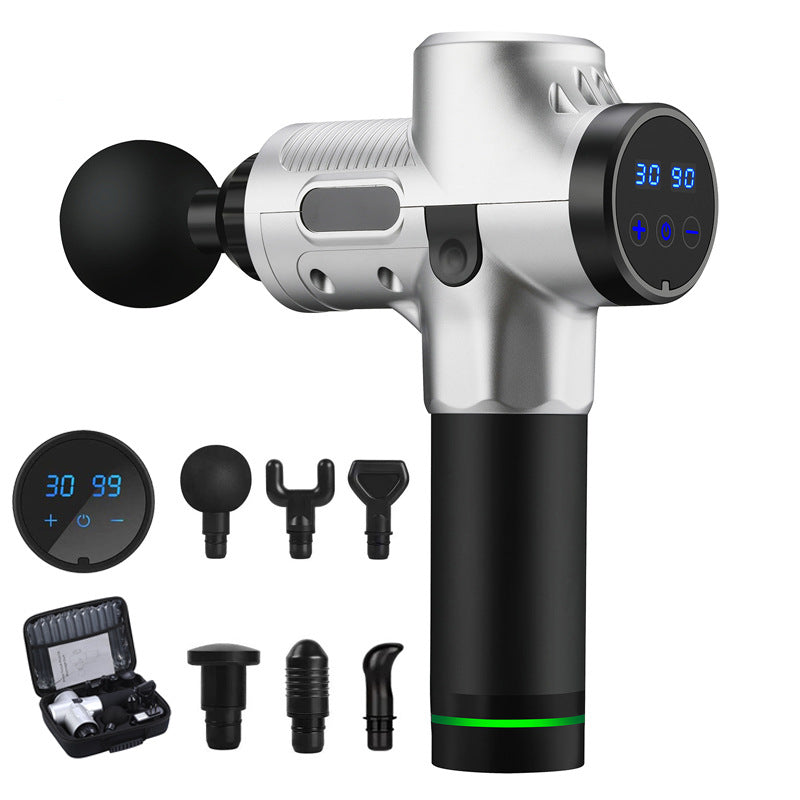 Percussion Massage Gun – 30 Speeds, 99 Intensities, 6 Heads & Carrying Case