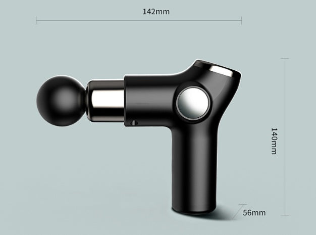 Compact Percussion Massage Gun | 32 Speeds, LCD Display & 4 Interchangeable Heads