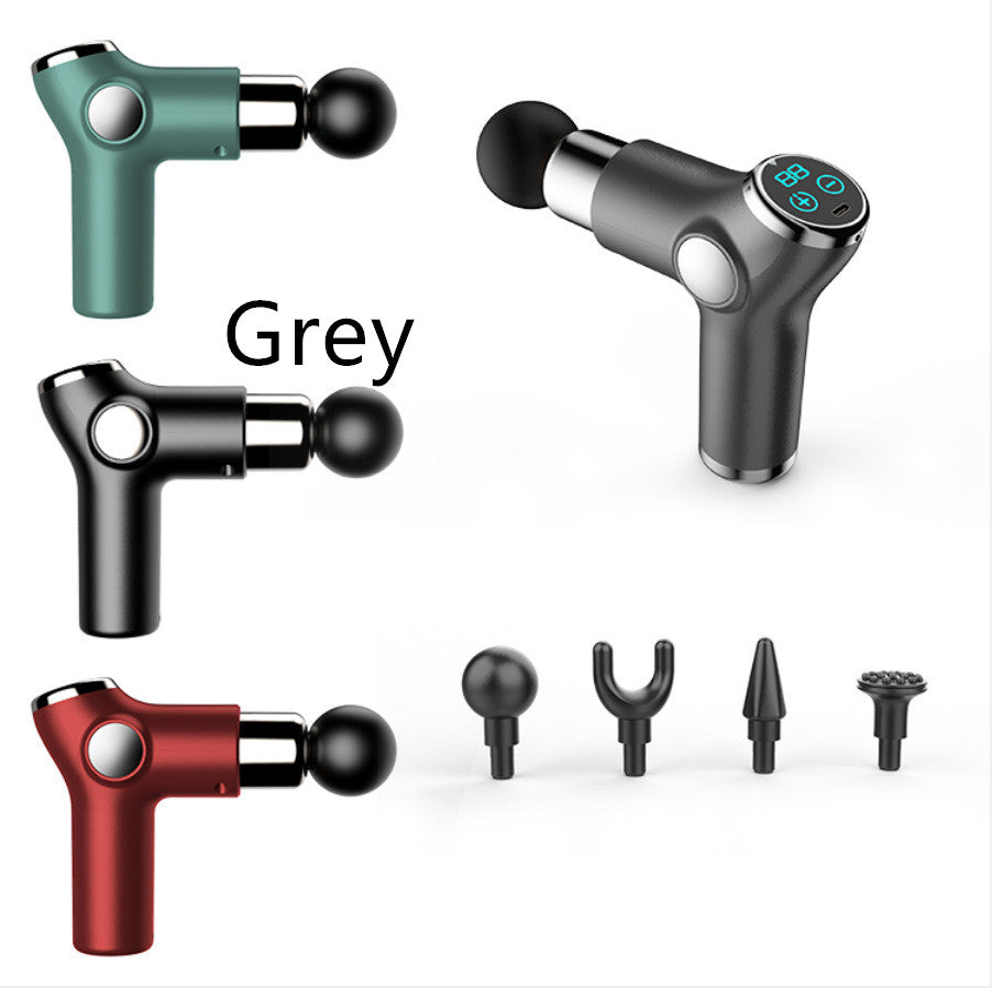 Compact Percussion Massage Gun | 32 Speeds, LCD Display & 4 Interchangeable Heads
