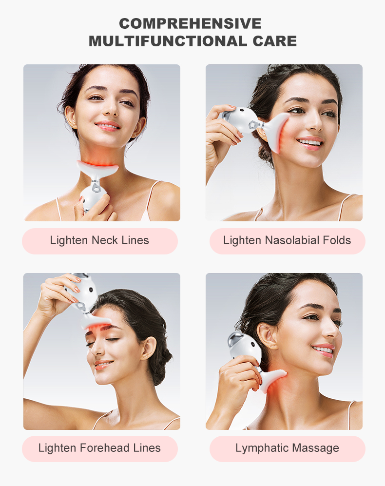 LED Neck Massager & Face Lifting Device – Anti-Wrinkle Therapy
