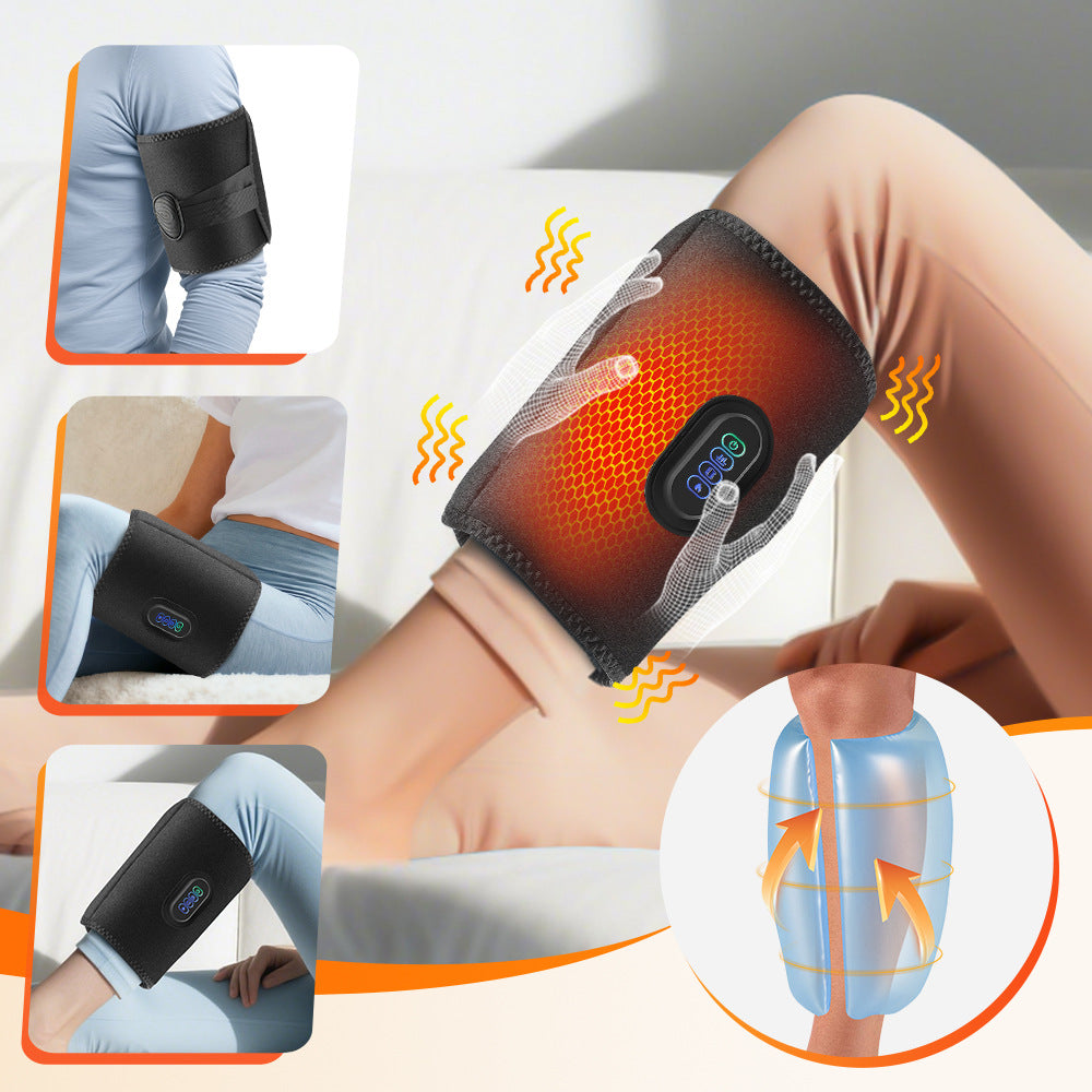 Wireless Heat & Vibration Wrap Massager | Knee, Elbow, Calf & Back