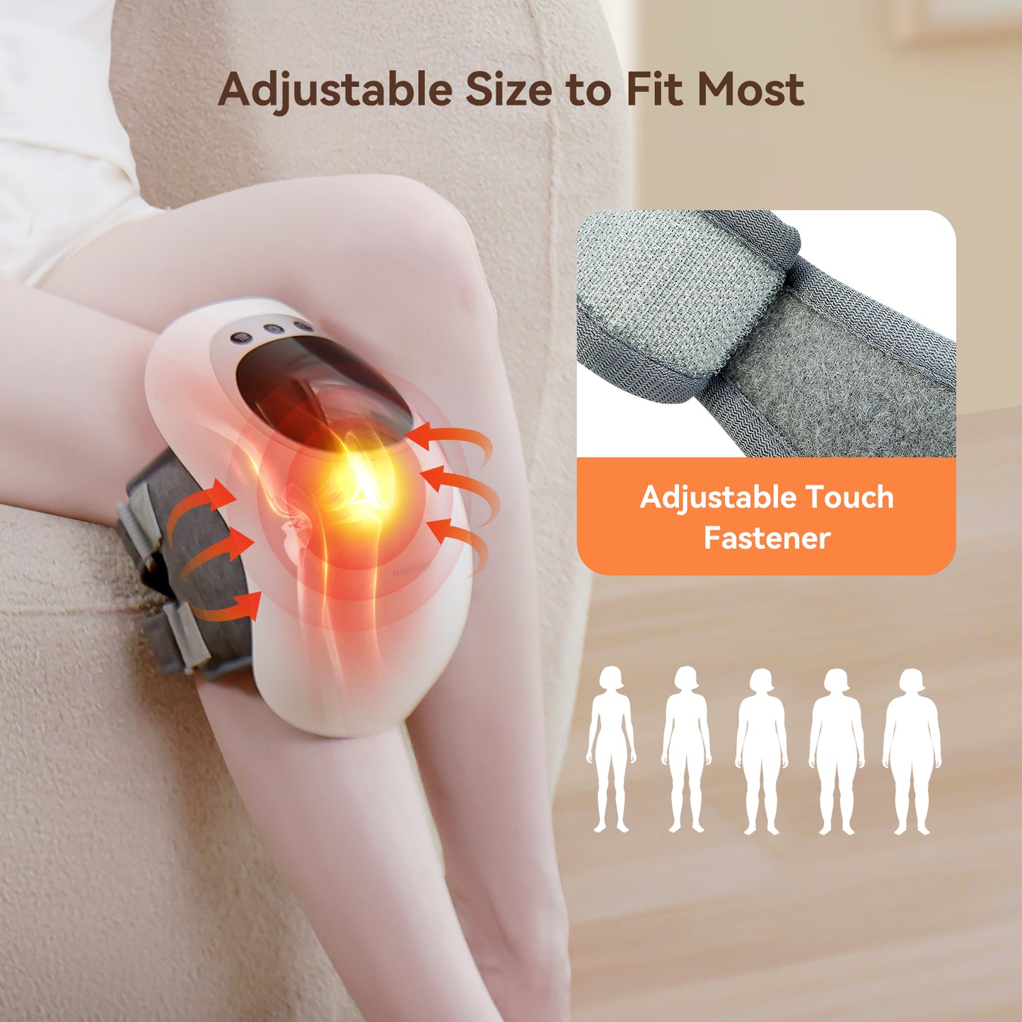 Wireless Knee Massager – Infrared Heat, Vibration & LED Therapy for Pain Relief