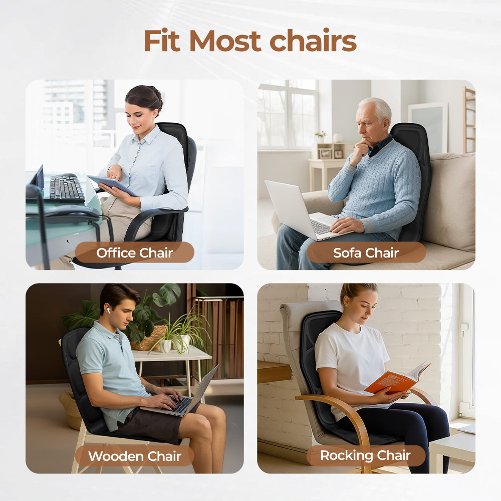 Heated Massage Seat Cushion – 9 Zones, 9 Intensity Levels & Lumbar Support