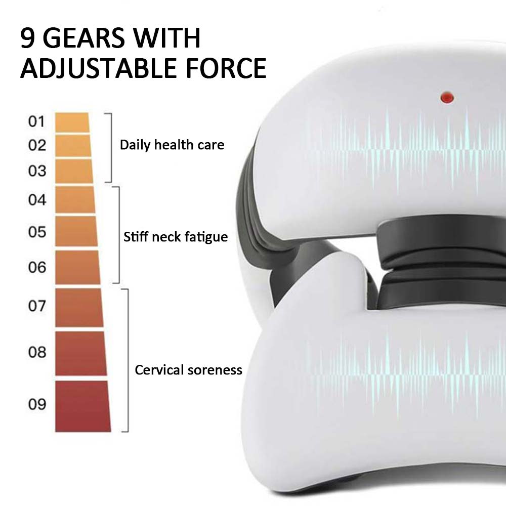 4-in-1 Smart Neck Massager | TENS Pulse, Heat, Kneading & Wireless Remote