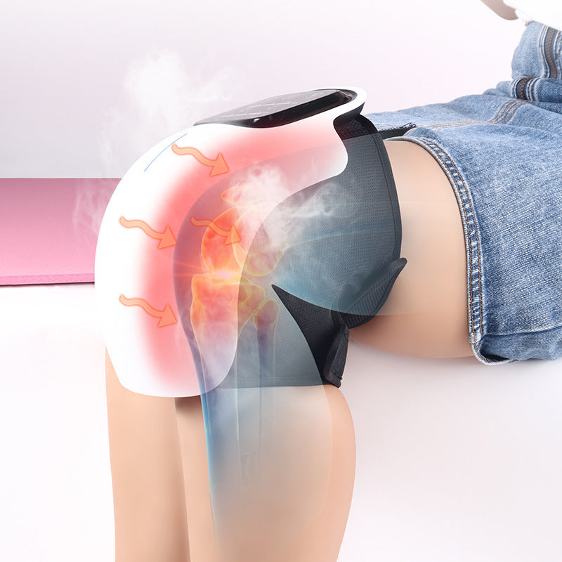 4-in-1 Smart Knee Massager | Infrared Red Light, Heat, Vibration & Laser Therapy