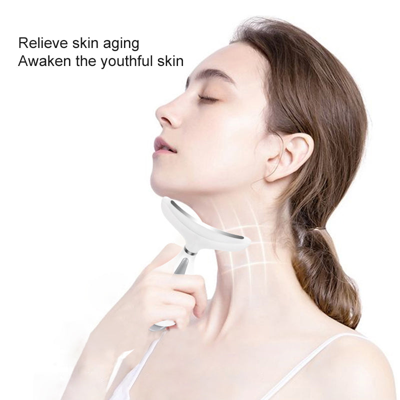 LED Neck Massager & Face Lifting Device – Anti-Wrinkle Therapy