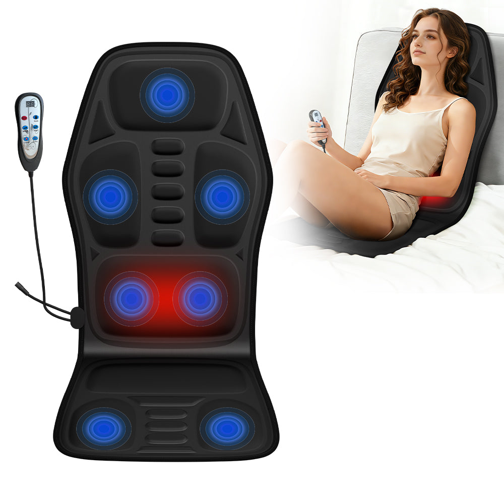 Heated Massage Seat Cushion – 9 Zones, 9 Intensity Levels & Lumbar Support