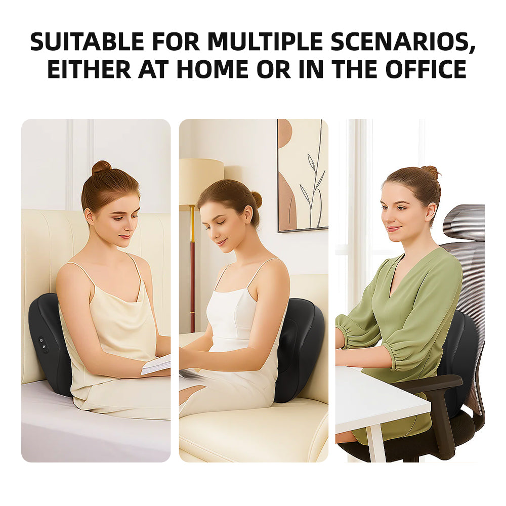 4D Shiatsu Massage Pillow – Heat Therapy, Dual Rotation & Full-Body Relief