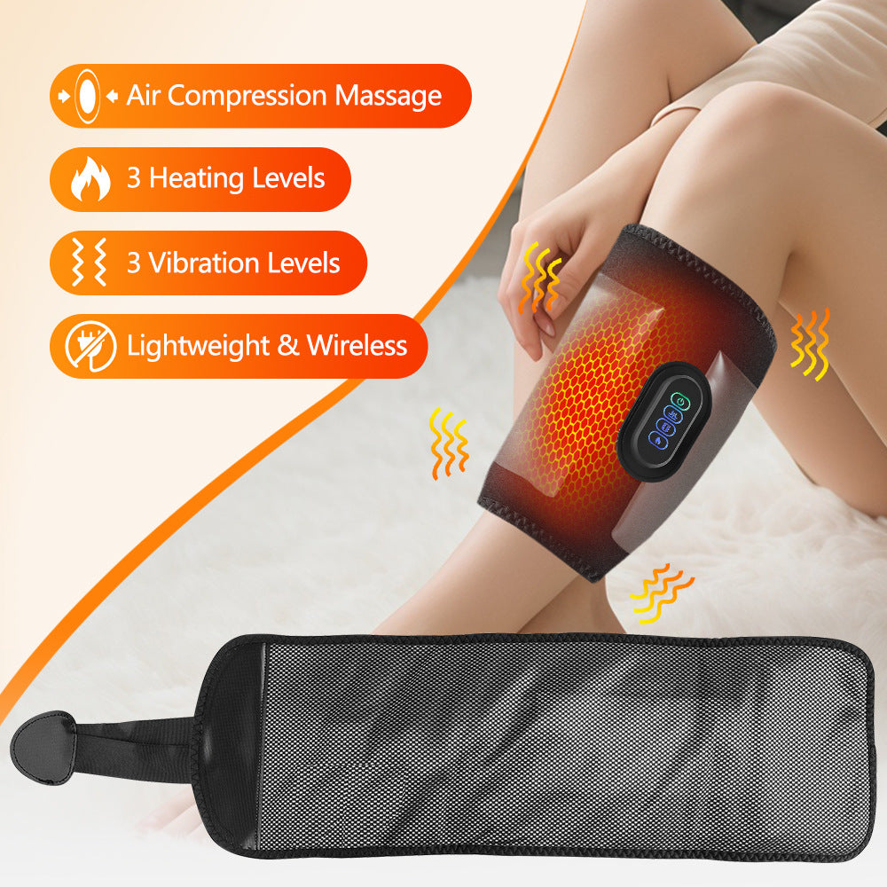 Wireless Heat & Vibration Wrap Massager | Knee, Elbow, Calf & Back
