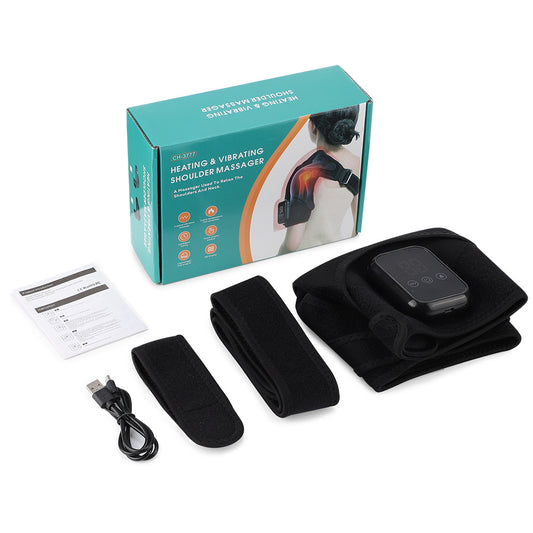 Electric Heating Shoulder Massager Pad – 3-Speed Heat & Vibration Therapy