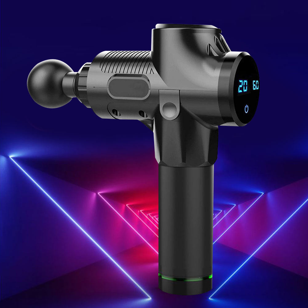 Percussion Massage Gun – 30 Speeds, 99 Intensities, 6 Heads & Carrying Case