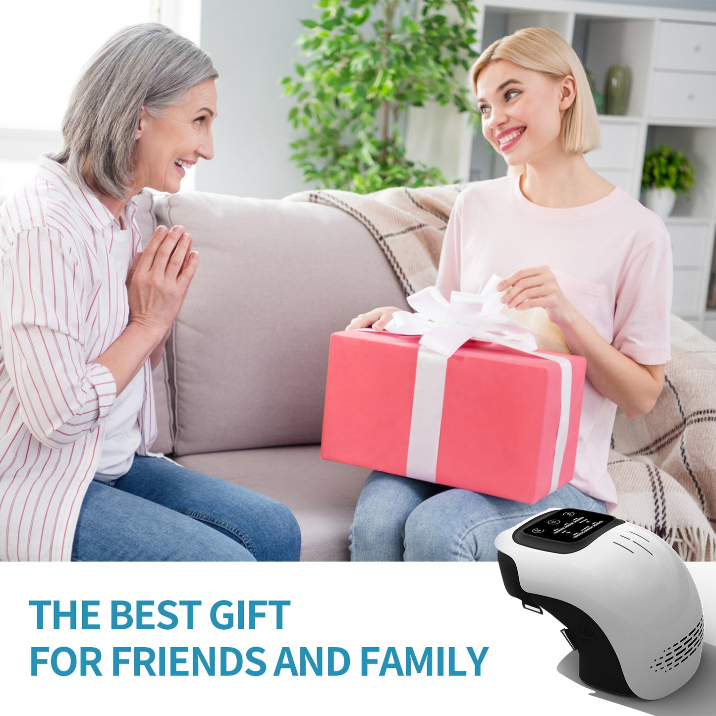 Smart Knee Massager – Infrared & Laser Heat, Vibration Therapy for Joint Pain Relief