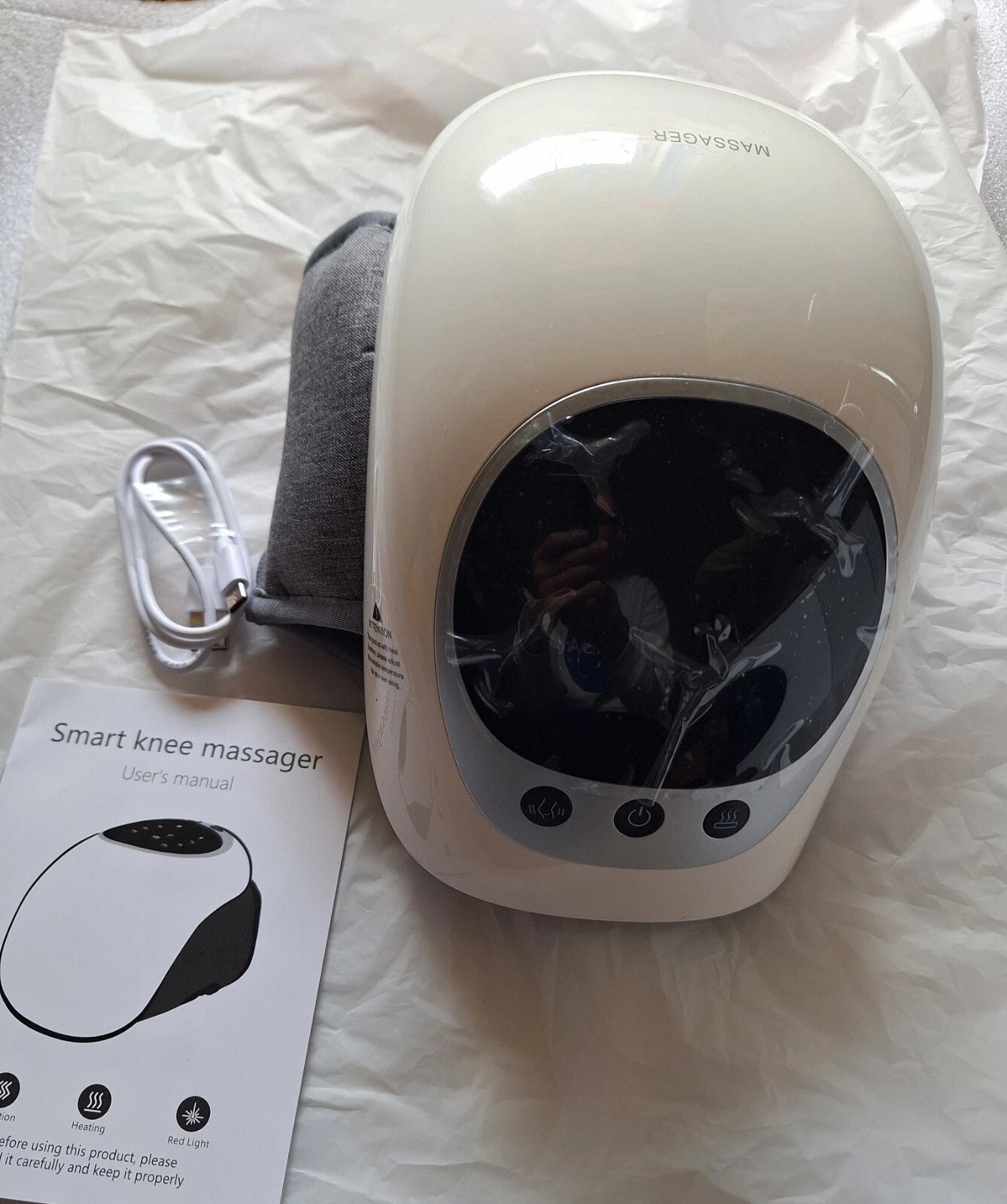 Wireless Knee Massager – Infrared Heat, Vibration & LED Therapy for Pain Relief